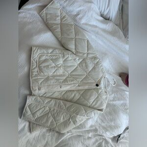 Zara Off-White Quilted Jacket